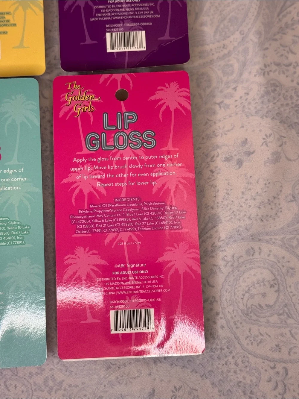 The Golden Girls Lip Gloss Set - Sophia, Dorothy, Rose & Blanche